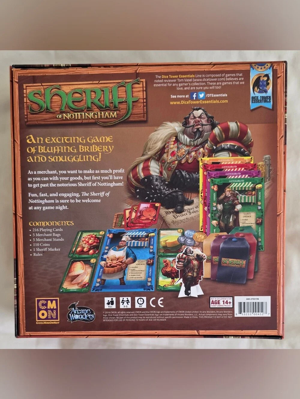 Sheriff of Nottingham – 2016 First Edition board game by CMON / Arcane Wonders
